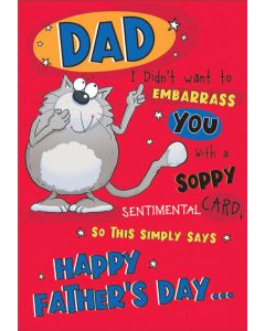 Dad Happy Father's Day Humorous Card. 23x15cm (9x6 Inches)