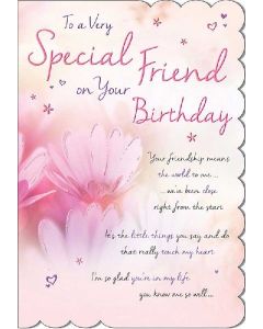 To A Very Special Friend Birthday Card 23x15cm (9x6 Inches)