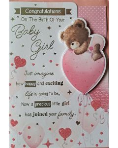 Congratulations On The Birth Of Your Baby Girl Card