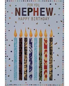 For You Nephew Happy Birthday Card. 19.5x13.5cm