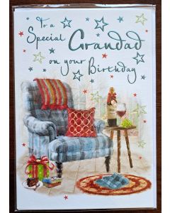 To A Special Grandad On Your Birthday Card. 23x15cm