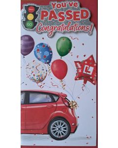 You've Passed Driving Test Congratulations Card. 23x12cm
