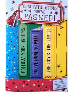 Congratulations You've Passed Exam Greeting Card, 19x13cm.
