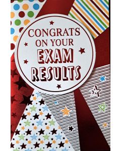 Exam Congratulations Card, 19x13cm for GCSE, A-Level, Degree or Other