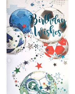 Simon Elvin Male Birthday Wishes Football Card. 19x13cm