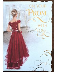 On Your Prom Night Card with Love. 19x13cm