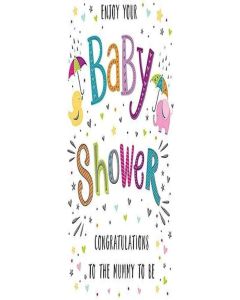 Baby Shower Card. 19x13cm (8x6 Inches)