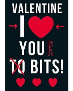Valentine's I Love Your Bits Card. 23x15cm (9x6 Inches)