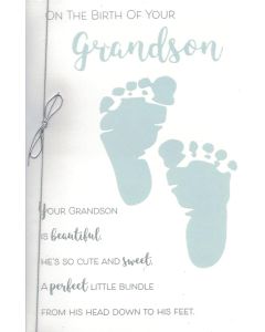 On The Birth Of Your Grandson. 23x15cm (9x6 Inches)