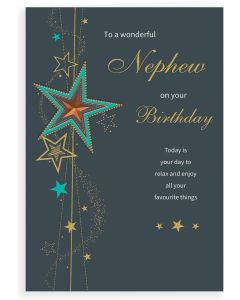 To A Wonderful Nephew. Medium Card 15x25cm (6x9inches)