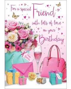 For A Special Friend Card. 23x15cm (9x6 Inches)