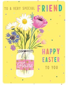 Friend Easter Card. 8x6 Inches (19x13cm)