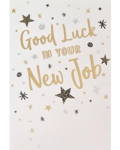 Good Luck In Your New Job Card. 19x13cm (8x6 Inches)