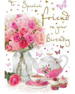 To A Special Friend On Your Birthday Card. 23x15cm (9x6 Inches)