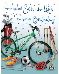 For A Special Son-in-Law On Your Birthday Card. 19x13cm (8x6 Inches)