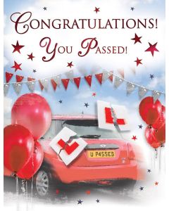 Congratulations You Passed! Driving Test Card. 19x13cm