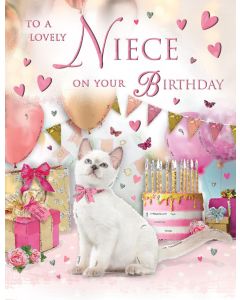 To A Lovely Niece On Your Birthday Card. 19x13cm