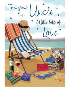 To A Great Uncle Birthday Card 23x15cm (9x6 Inches)
