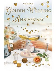 On Your Golden Wedding Anniversary Medium Card 23x15 cm (6x9 Inches)