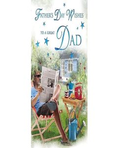 Father's Day Card For Dad 23x15cm (9x6 Inches)