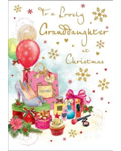 To A Lovely Granddaughter At Christmas Card