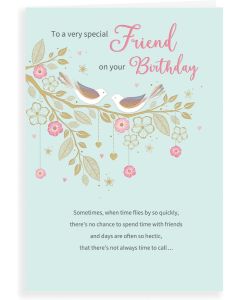 To A Very Special Friend On Your Birthday Card. 23x15cm (9x6 Inches)