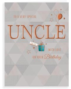 Uncle Birthday Card. 19x13cm (8x6 Inches)