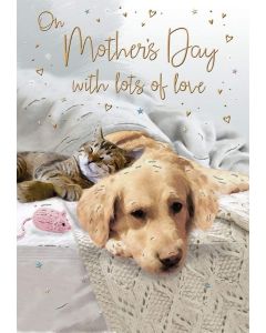 On Mother's Day With Lots Of Love Card. 23x15cm (9x6 Inches)
