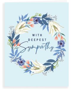 Sympathy Card With Deepest Sympathy. 19x13cm (8x6 Inches)