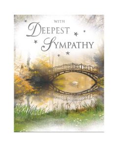 With Deepest Sympathy Card. 19x13cm
