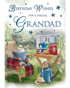Birthday Wishes For A Special Grandad. Medium Card 23x15cm (9x6 Inches)