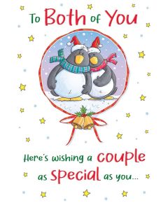 To Both Of You Humour Christmas Card. 23x15cm