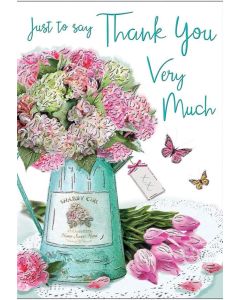 Just To Say Thank You Very Much Card. 23x15cm (8x6 Inches)