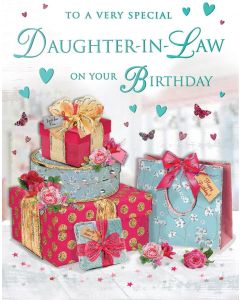 To A Very Special Daughter-in-Law Birthday Card. Age 19x13cm (8x6 Inches)