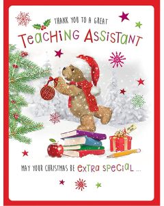 Teaching Assistant Thank You Christmas Card. 19x13cm