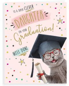 Daughter Graduation Congratulations Card. 19x13cm (8xc6 Inches)