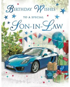 Birthday Wishes To A Special Son-in-Law Card. 19x13cm (8x6 Inches)