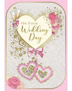 On Your Wedding Day Card. 19x13cm (8x6 Inches)