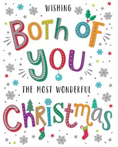 Dazzles To Both Of You Christmas Card