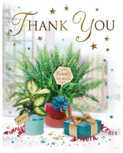 Thank You Card. Floral Design. 19x13cm
