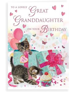Birthday Card Great Granddaughter 9x6 Inches(23x15cm)