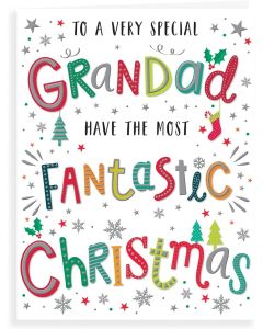 Grandad Christmas Card. 19x13cm (8x6 Inches)