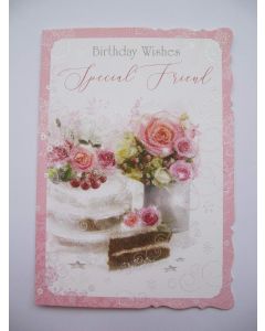 Special Friend Birthday Card. 19x13cm (8x6 Inches)