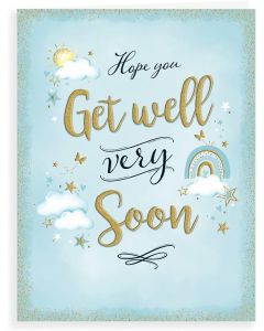 Hope You Get Well Very Soon Card 19x13cm (8x6 Inches)