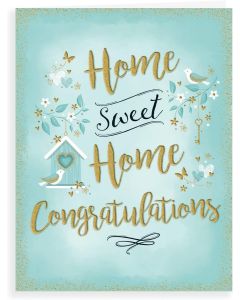 New Home Card. Home Sweet Home 19x13cm (8x6 Inches)