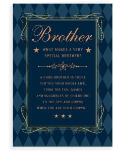 What Makes A Special Brother Card. 23x15cm (9x6 Inches)