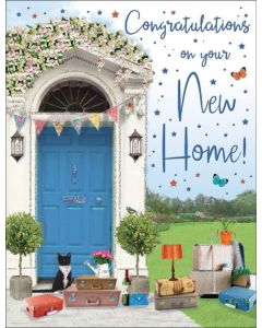 Congratulations On Your New Home! Card. 8x6 Inches