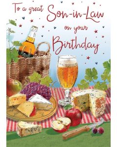 To A Great Son-in-Law on Your Birthday. 23x15cm (9x6 Inches)