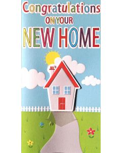 Congratulations On Your New Home Card 23x12cm