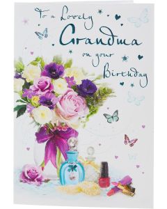 Grandma Birthday Card. 23x15cm (9x6 Inches)